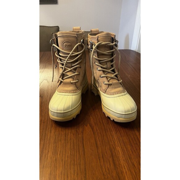 Sorel Women's Boot Hiking Caribou Royal Waterproof  Snow Winter Caribou Beige 7 - Picture 14 of 15